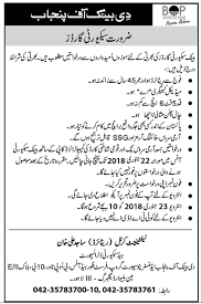 Established in 1989, in pursuance of the bank of punjab act 1989 and was given the status of scheduled bank in 1994. Bank Of Punjab Jobs 2018 For Security Guards 2021 Job Advertisement Pakistan