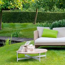 Reclaimed wood top side table. Contemporary Side Table Heron Paola Lenti Steel Marble Round
