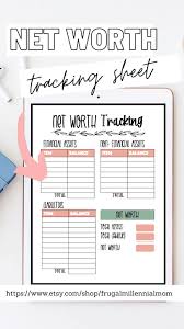 Net Worth Tracking Net Worth Calculator Investment Tracker Etsy Net Worth Tracking Planner Lettering Budgeting Worksheets