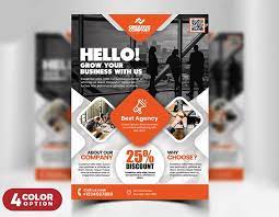 Download free fast food flyer design psd template. Free Download Elegant Business Flyer Psd Template Design 4 Color Options Design Free Psd Flyer Templates Free Psd Flyer Psd Flyer Templates
