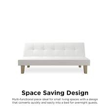 Aria sofa set pre order april 2021. Aria Futon Sofa Bed White Walmart Com Walmart Com