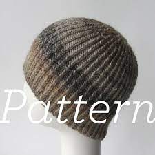Knit Hat Pattern Twisted Rib Reversible Hat Pattern Only Etsy Hat Knitting Patterns Hat Pattern Knitting Patterns