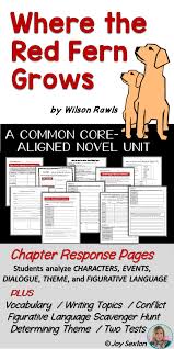 Where The Red Fern Grows Novel Unit Attractively Designed Ready To Copy Pages That W Teaching High Schools Teaching Literature Teaching American Literature