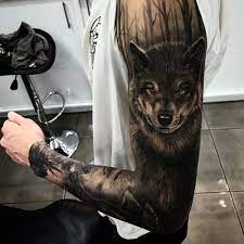 45 Inspirational Forest Tattoo Ideas Cuded Wolf Tattoo Sleeve Forest Tattoos Wolf Tattoos