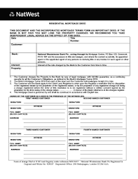 Changes in the natwest bank base rate will affect the amount you need to pay to fully repay your loan. Nat West Mortgage Deed Fill Online Printable Fillable Blank Pdffiller