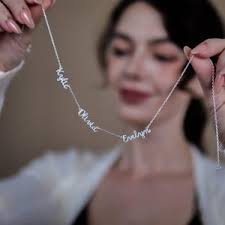 Multi-name Family Necklace, Multiple Nameplated Necklace, Personalized  Multiple Name Necklace, Necklace for Family Names, Gift for Her