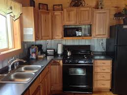 Tin Back Splash Rustic Kitchen Metal Backsplash Kitchen Kitchen Redo