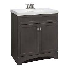 Shop Style Selections Drayden Grey Integral Single Sink Bathroom Vanity With Cultured Marble Top Common 31 In X 19 Bathroom Sink Vanity White Vanity Bathroom