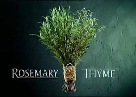 Dew of the sea (compare french romarin), from ros dew + marinus of the sea rosemary (n.) late 14c., earlier rosmarine (c. Rosemary Thyme Wikipedia