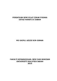 See more of persekutuan seni silat cekak pusaka ustaz hanafi malaysia on facebook. Pdf Persatuan Seni Silat Cekak Pusaka Ustaz Hanafi Di Sabah Khabib Nurmagomedov Academia Edu