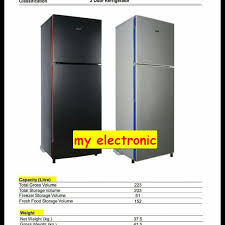 Gambar kulkas 2 pintu tipe prm21bvg. Harga Kulkas Aqua Aqr D261 Ds 2 Pintu 53 Watt 223 Liter Shopee Indonesia