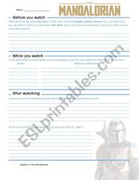 2) what is the mandalorian's name? The Mandalorian Season 1 Episodes Worksheets Esl Worksheet By Kroematt