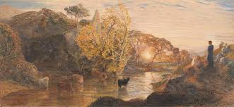 Samuel Palmer 1805 1881 British Active In Italy 1837 39 Tintern Abbey At Sunset 1861 Watercolor Gouache And Varnish Over Grap Art Painting British Art