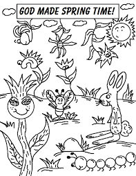 Flowers, showers, kids and more spring pictures and sheets to color. Spring Time Coloring Pages