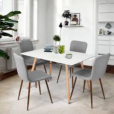 Amazon Com Set Of 4 Eames Dining Chairs Coavas Fabric Cushion Kitchen Chairs With Sturdy Metal Cheap Dining Room Table Fabric Dining Chairs Side Chairs Dining