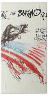 Vintage Movie Poster - Where the Buffalo Roam 1980 Beach Towel by Ralph  Steadman - Fine Art America