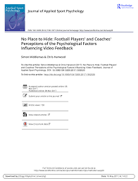 Examines the development of sport psychology (sp) from 1920. Pdf 1 The Role Of Psychological Factors In The Delivery Of Performance Analysis Perceptions Of Youth Football Coaches And Players