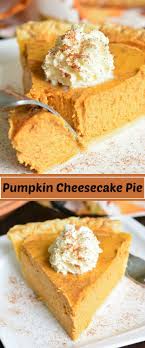 This Pumpkin Cheesecake Pie Is A Combination Of A Classic Pumpkin Pie With Silky Creaminess Of A Ch Pumpkin Pie Recipes Pumpkin Pie Cheesecake Easy Pumpkin Pie