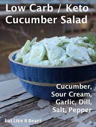 Cucumber Salad Keto Low Carb Cucumber Salad Eat Like A Bear Recipe Keto Diet Keto Diet Benefits Keto Diet Recipes