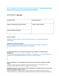 Apply for work from home jobs. 47 Job Description Templates Examples á… Templatelab