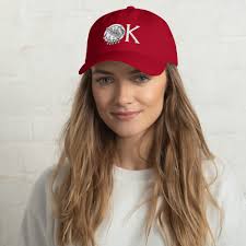 OK Shield White Writing Dad Hat