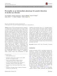 Wenn jemand so ein motiv in der art findet möge er. Pdf Personality As An Intermediate Phenotype For Genetic Dissection Of Alcohol Use Disorder