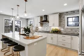 Paneled or glass doors on cupboards contribute timeless style, and latched or icebox hardware is often added for period detail. Minnesota Kitchen A Masterpiece Of Modern Design Hgtv S Ultimate House Hunt 2020 Hgtv