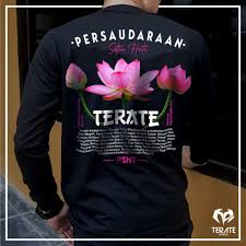 Dasar hitam bermakna kekal dan abadi. Kaos Psht Lengan Panjang Kaos Distro Terate Kaos Psht Keren Kaos Terate Kece Kaos Psht Bunga Pink Shopee Indonesia