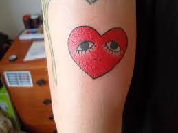 The brave wear this tattoo. Heart Tattoo Next To Eye Novocom Top