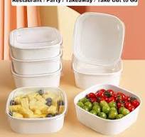 Square Paper Bowls | Bioleader® Biodegradable Tableware