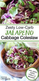 Zesty Low Carb Jalapeno Cabbage Coleslaw Keto Paleo Gaps Thm S Whole30 Recipe Coleslaw Red Cabbage Recipes Paleo Coleslaw