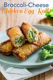 Broccoli Cheese Chicken Egg Rolls Recipe With Ground Chicken Recipe Egg Roll Recipes Egg Rolls Chicken Egg Rolls