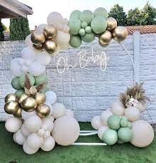 Marco Circular Baby Shower Balloons Green Baby Shower Baby Shower Decorations