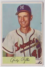 Andy pafko may not be a household name in the world of sports, but he is a very big name amongst baseball card collectors. 1954 Bowman Andy Pafko 112 On Kronozio