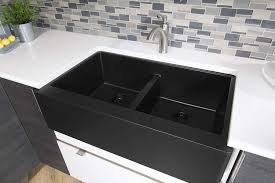 black farmhouse sink, kitchen sink