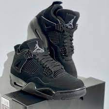 Men Air Jordan 4 Black Cat Cu1110 010 All Black Jordan 4 Black Jordan Shoes Black Air Jordans
