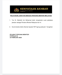 #covid19 laporan mingguan kes di malaysia (perbandingan antara minggu epid 19 dan 20). Mahathir Mohamad Resigns As Malaysian Prime Minister Cna