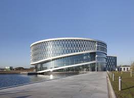 Gallery Of Barco One Campus Jaspers Eyers Architects 2 Unique Buildings Architecture Circular Buildings Facade Architecture