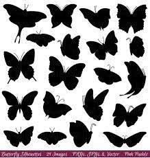 Butterfly Silhouettes Clipart Clip Art Butterfly Clipart Clip Etsy Butterfly Clip Art Silhouette Clip Art Bird Silhouette