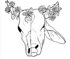 It's a large dot to dot requiring knowledge of number over 100. Brahman Cow Skull Tattoo Design By Wildmidnightspirit On Deviantart