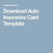 Download Auto Insurance Card Template Car Insurance Card Template Card Templates Free