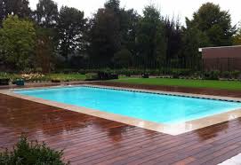 zwembad met hout afwerking backyard pool designs backyard pool pool
