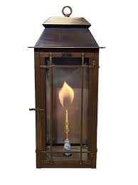 The coppersmith contempo gas lantern, contempo lantern, this is also available with a solid back for a more flush mount appearance without the heat build up worry for a combustible surface. Copper Gas Electric Lanterns Flambeaux Lighting New Orleans