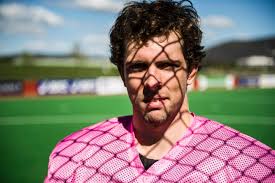 Kookaburras goalkeeper Andrew Charter waits