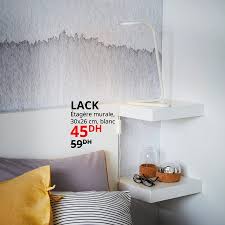 Rabais sur le mobilier et la déco ! Soldes Ikea Maroc Etagere Murale Lack 30c26cm 45dhs