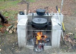 Cinder block fire pit with chimney doityourself.com. How To Make Cinder Block Fire Pits