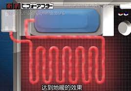 利用管線在地上環繞就可以做成地熱比如說有些腳冷的客戶說洗澡乾區很冷既然要再做熱水管那這樣配置就可以順便客戶也會感激