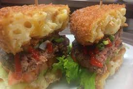 Photo courtesy of erin jackson. I Present To You A Burger With A Bun Made Of Fried Macaroni Cheese Imgur