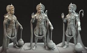 3d Model Design Anjaneya Hanuman On Behance In 2020 Character Design Statue Hanuman
