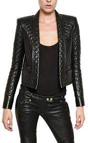 Balmain Black Quilted Nappa Leather Jacket Leather Jacket Leather Leather Jacket Outfits